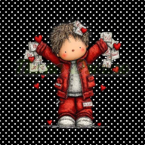 PANEL DRUKOWANY WALENTYNKOWY CHŁOPIEC NR 4