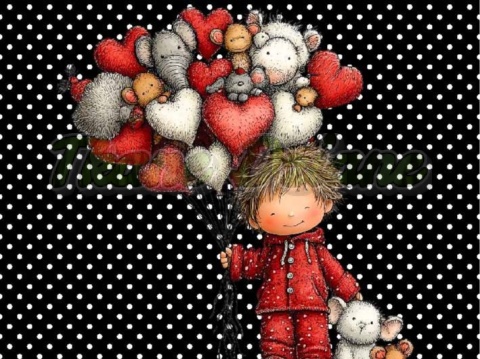 PANEL DRUKOWANY WALENTYNKOWY CHŁOPIEC NR 5