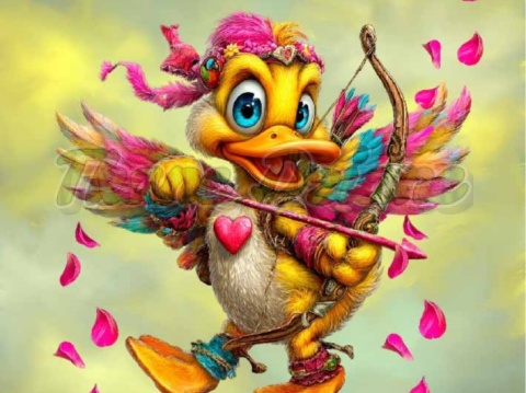 PANEL DRUKOWANY WALENTYNKOWY KACZOR NR 4