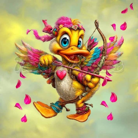 PANEL DRUKOWANY WALENTYNKOWY KACZOR NR 4