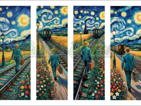 PANEL DRUKOWANY ZAKŁADKI DO KSIĄŻEK -VAN GOGH NR 5