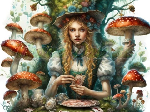 PANEL DRUKOWANY ZIELONA ALICJA W KRAINIE CZARÓW NR 4