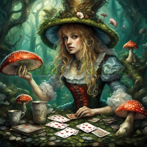 PANEL DRUKOWANY ZIELONA ALICJA W KRAINIE CZARÓW NR 5