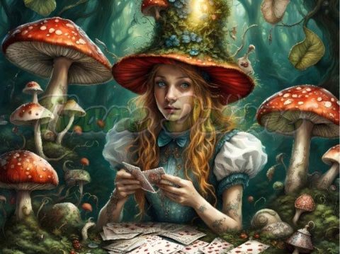 PANEL DRUKOWANY ZIELONA ALICJA W KRAINIE CZARÓW NR 6