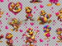 TKANINA DRUKOWANA WALENTYNKOWE KACZORY TŁO SZ NR 6