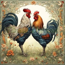 PANEL DRUKOWANY ART NOUVEAU- KOGUT NR 50