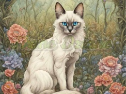 PANEL DRUKOWANY ART NOUVEAU- KOT BALINESE NR 72