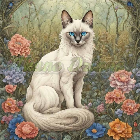 PANEL DRUKOWANY ART NOUVEAU- KOT BALINESE NR 72