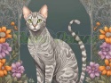 PANEL DRUKOWANY ART NOUVEAU- KOT GRAY OCICAT NR 56