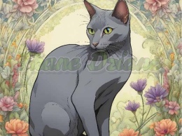 PANEL DRUKOWANY ART NOUVEAU- KOT KORAT NR 57