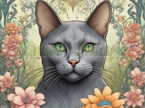 PANEL DRUKOWANY ART NOUVEAU- KOT KORAT NR 58