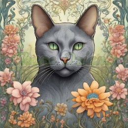 PANEL DRUKOWANY ART NOUVEAU- KOT KORAT NR 58