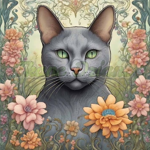 PANEL DRUKOWANY ART NOUVEAU- KOT KORAT NR 58