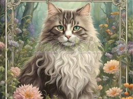 PANEL DRUKOWANY ART NOUVEAU- KOT NORWESKI LEŚNY NR 60