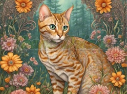 PANEL DRUKOWANY ART NOUVEAU- KOT OCICAT NR 61