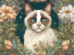 PANEL DRUKOWANY ART NOUVEAU- KOT SNOWSHOE NR 63