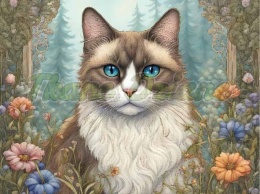 PANEL DRUKOWANY ART NOUVEAU- KOT SNOWSHOE NR 64