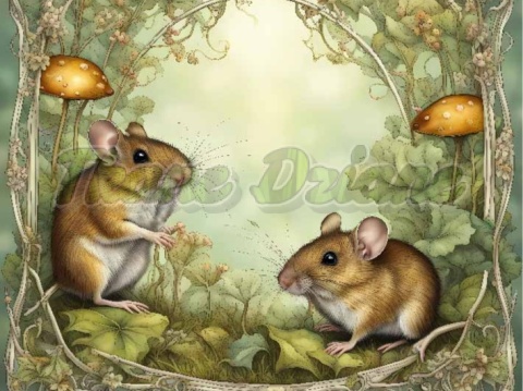 PANEL DRUKOWANY ART NOUVEAU- MYSZY NR 45