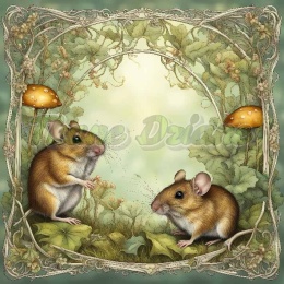 PANEL DRUKOWANY ART NOUVEAU- MYSZY NR 45