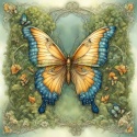 PANEL DRUKOWANY ART NOUVEAU- MOTYL NR 48