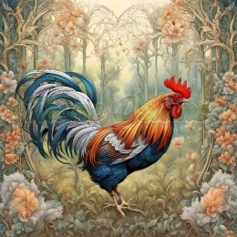 PANEL DRUKOWANY ART NOUVEAU- KOGUT NR 49