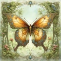 PANEL DRUKOWANY ART NOUVEAU- MOTYL NR 47
