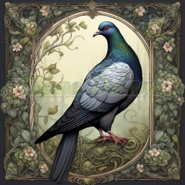 PANEL DRUKOWANY ART NOUVEAU- GOŁĄB NR 41