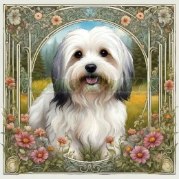 PANEL DRUKOWANY ART NOUVEAU-PIES HAWAŃCZYK NR 79