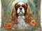 PANEL DRUKOWANY ART NOUVEAU-PIES KING CHARLES SPANIEL NR 80
