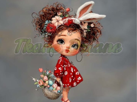 PANEL DRUKOWANY WIELKANOCNA DZIEWCZYNKA NR 3