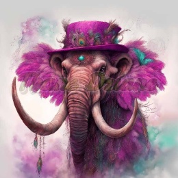 PANEL DRUKOWANY KOLOROWE ZWIERZĘTA- SŁOŃ NR 9