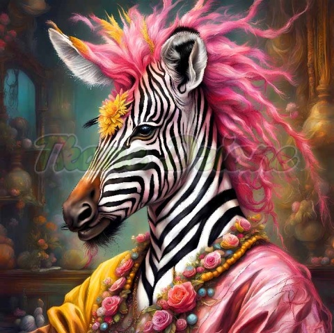 PANEL DRUKOWANY KOLOROWE ZWIERZĘTA- ZEBRA NR 7