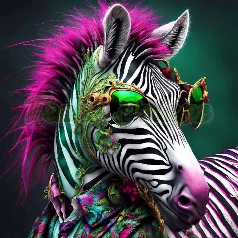 PANEL DRUKOWANY KOLOROWE ZWIERZĘTA- ZEBRA NR 3