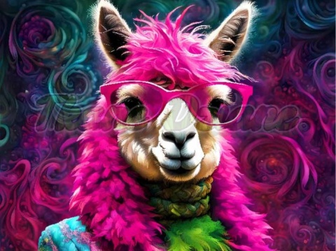 PANEL DRUKOWANY KOLOROWE ZWIERZĘTA- LAMA NR 10