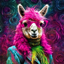 PANEL DRUKOWANY KOLOROWE ZWIERZĘTA- LAMA NR 10