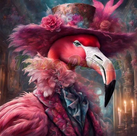 PANEL DRUKOWANY KOLOROWE ZWIERZĘTA- FLAMING NR 8