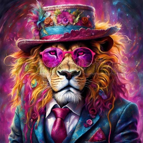 PANEL DRUKOWANY KOLOROWY LEW NR 4