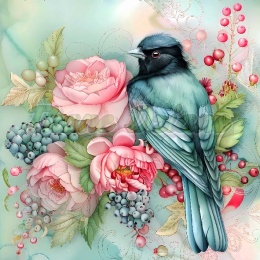 PANEL DRUKOWANY PASTELOWE ZWIERZĘTA- PTAK NR 10