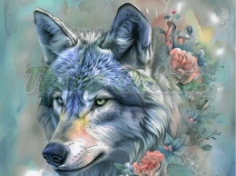 PANEL DRUKOWANY PASTELOWE ZWIERZĘTA- WILK NR 4