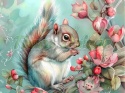 PANEL DRUKOWANY PASTELOWE ZWIERZĘTA- WIEWIÓRKA NR 12