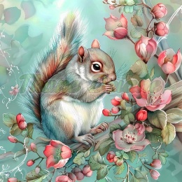 PANEL DRUKOWANY PASTELOWE ZWIERZĘTA- WIEWIÓRKA NR 12