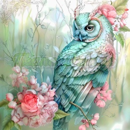 PANEL DRUKOWANY PASTELOWE ZWIERZĘTA- SOWA NR 15