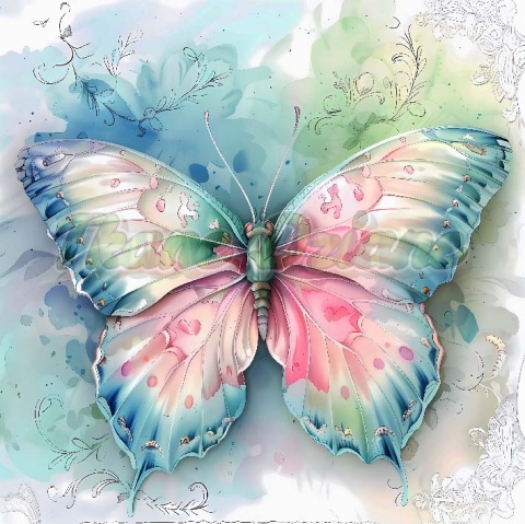 PANEL DRUKOWANY PASTELOWE ZWIERZĘTA- MOTYL NR 6