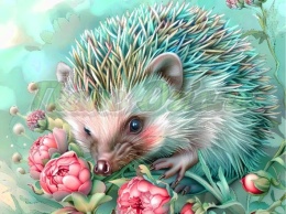 PANEL DRUKOWANY PASTELOWE ZWIERZĘTA- JEŻ NR 14