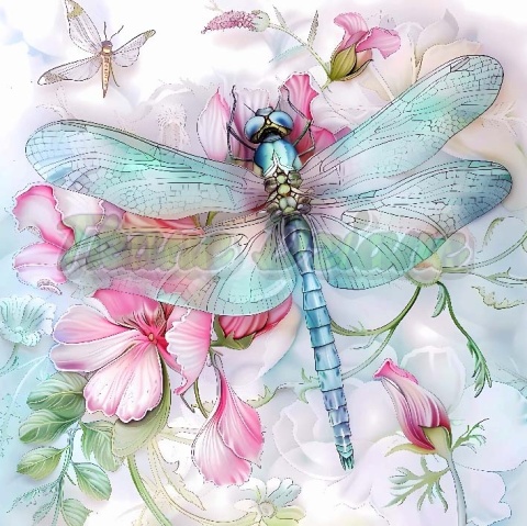 PANEL DRUKOWANY PASTELOWE ZWIERZĘTA- WAŻKA NR 2