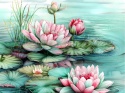 PANEL DRUKOWANY PASTELOWE -LILIA WODNA NR 9