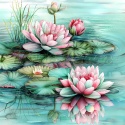 PANEL DRUKOWANY PASTELOWE -LILIA WODNA NR 9