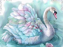 PANEL DRUKOWANY PASTELOWE ZWIERZĘTA- ŁABĘDŹ NR 1