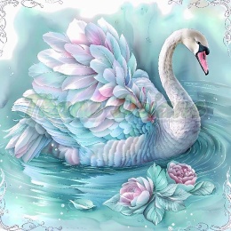 PANEL DRUKOWANY PASTELOWE ZWIERZĘTA- ŁABĘDŹ NR 1