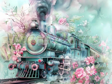 PANEL DRUKOWANY PASTELOWY POCIĄG NR 20